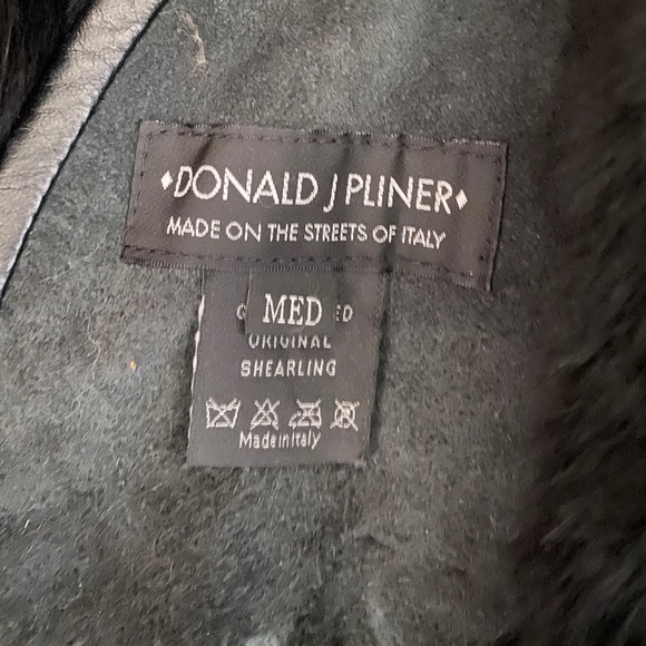 Donald J Pliner shearling black jacket - Picture 3 of 6